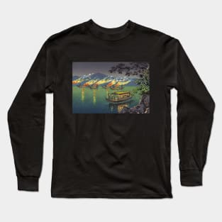 Nagaragawa Cormorant Fishing by Tsuchiya Koitsu Long Sleeve T-Shirt